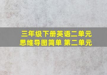 三年级下册英语二单元思维导图简单 第二单元